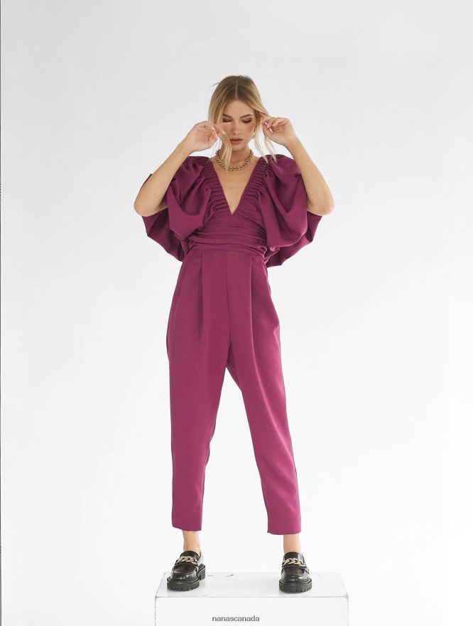 Nana's Canada Aubergine Gaia Jumpsuit V06HD2103
