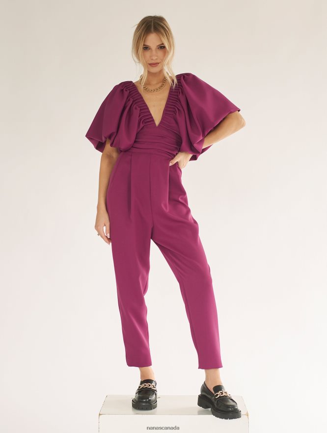 Nana's Canada Aubergine Gaia Jumpsuit V06HD2103
