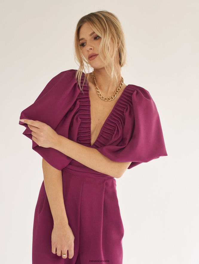 Nana's Canada Aubergine Gaia Jumpsuit V06HD2103