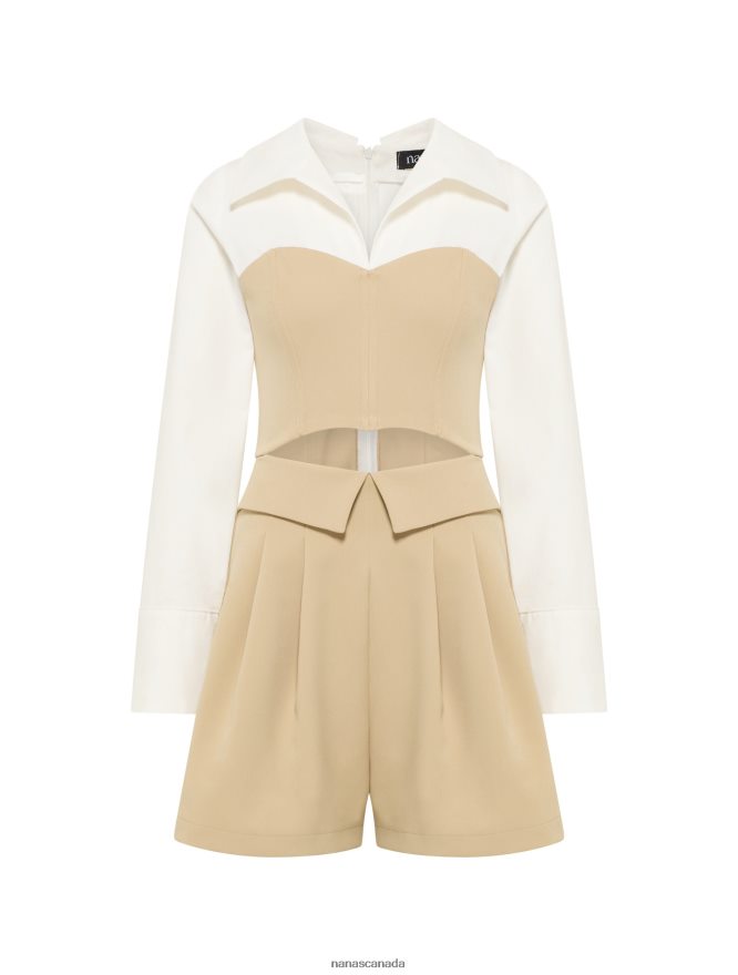 Nana's Canada Beige New York Jumpsuit V06HD2100