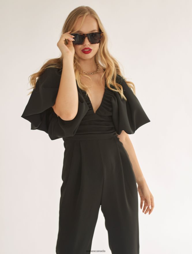 Nana's Canada Black Gaia Jumpsuit V06HD2104