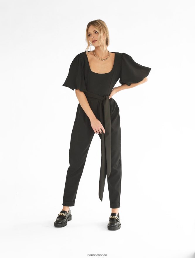 Nana's Canada Black Gigi Jumpsuit V06HD2101