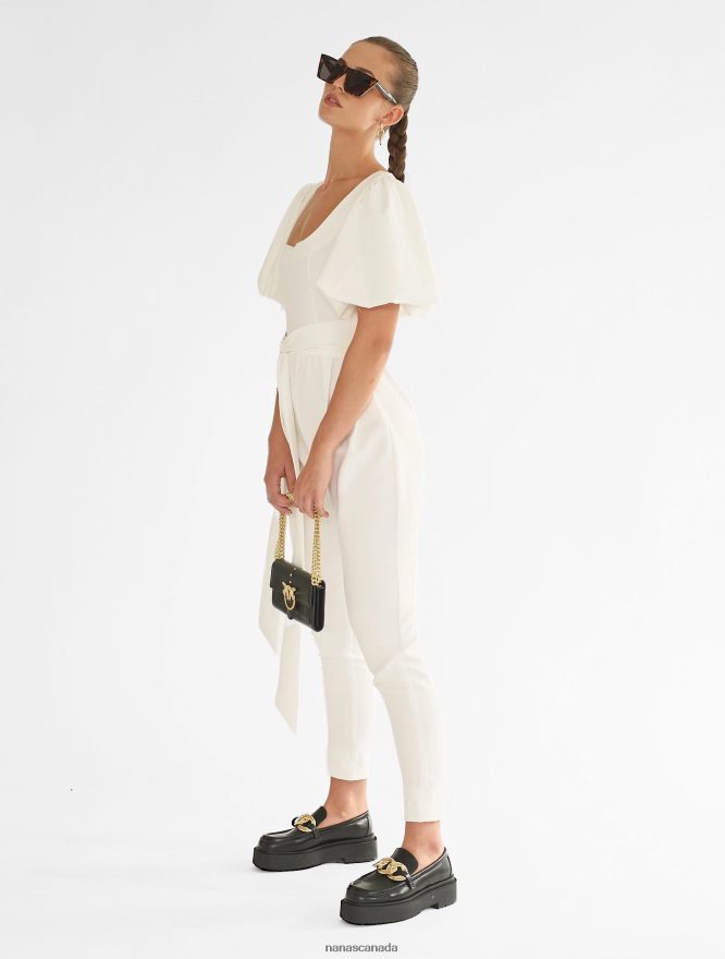 Nana's Canada Ecru Gigi Jumpsuit V06HD2102