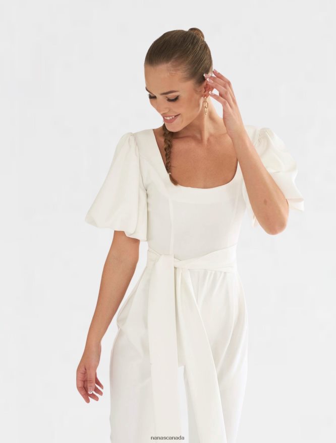 Nana's Canada Ecru Gigi Jumpsuit V06HD2102