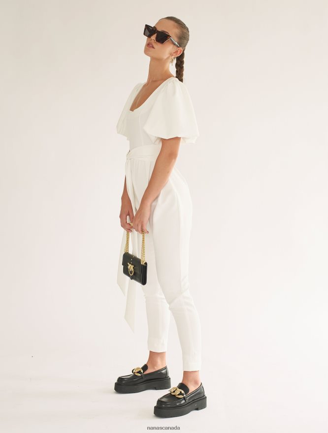 Nana's Canada Ecru Gigi Jumpsuit V06HD2102