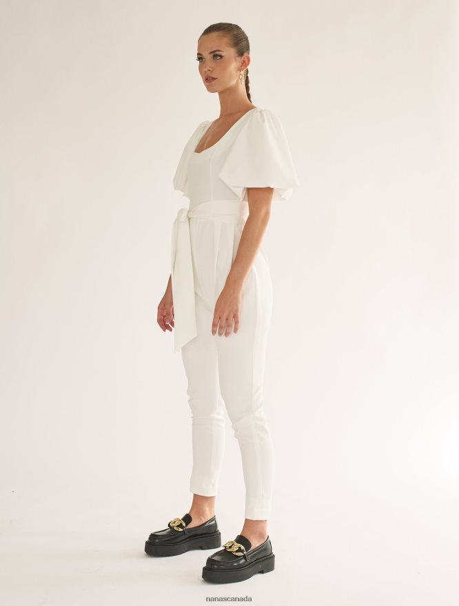 Nana's Canada Ecru Gigi Jumpsuit V06HD2102
