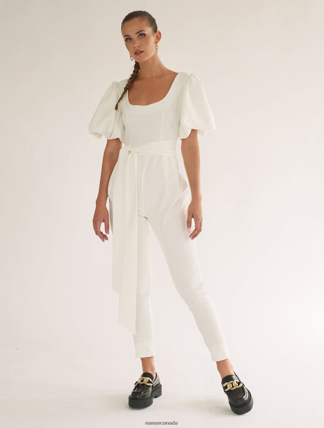 Nana's Canada Ecru Gigi Jumpsuit V06HD2102