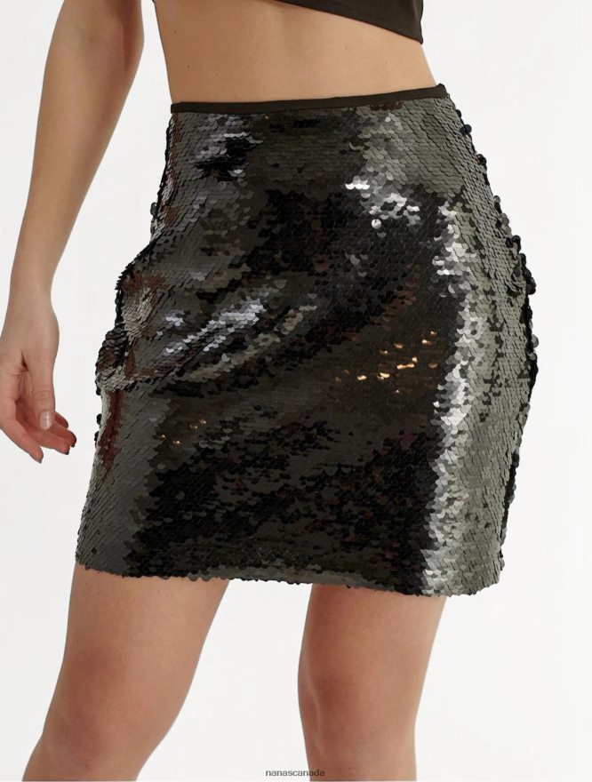 Nana's Canada Black Charlotte Mini Skirt V06HD2164