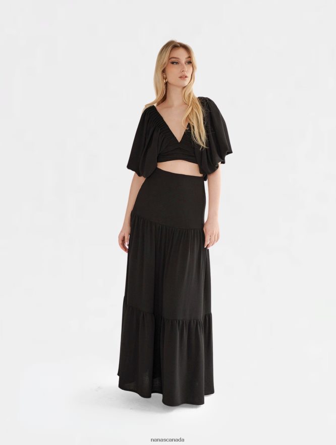 Nana's Canada Black Marbella Skirt V06HD2138