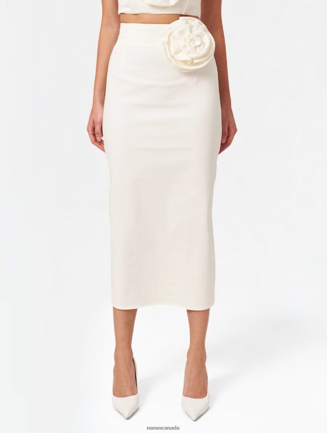 Nana's Canada Ecru Denim Milano Skirt V06HD2110