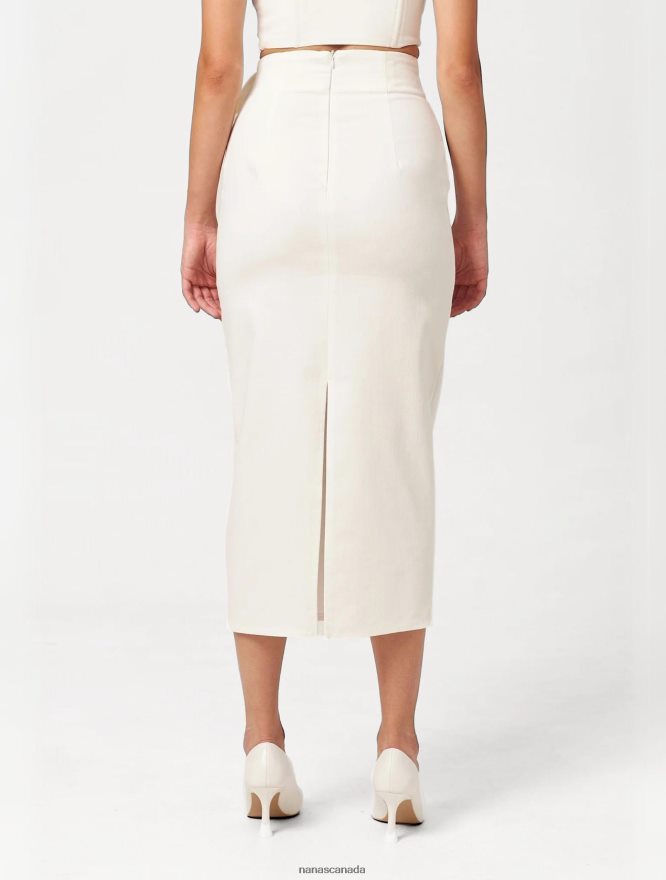 Nana's Canada Ecru Denim Milano Skirt V06HD2110