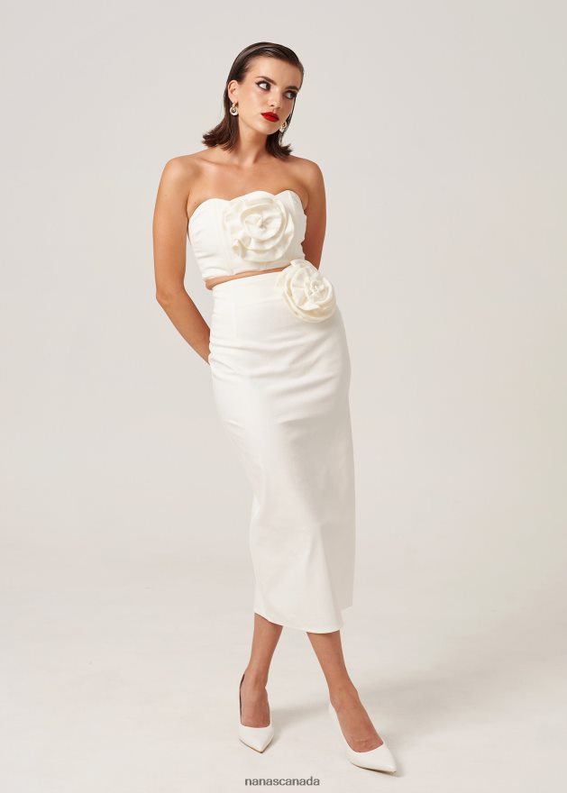 Nana's Canada Ecru Denim Milano Skirt V06HD2110