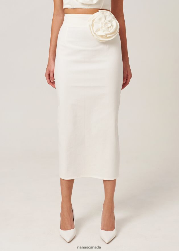 Nana's Canada Ecru Denim Milano Skirt V06HD2110