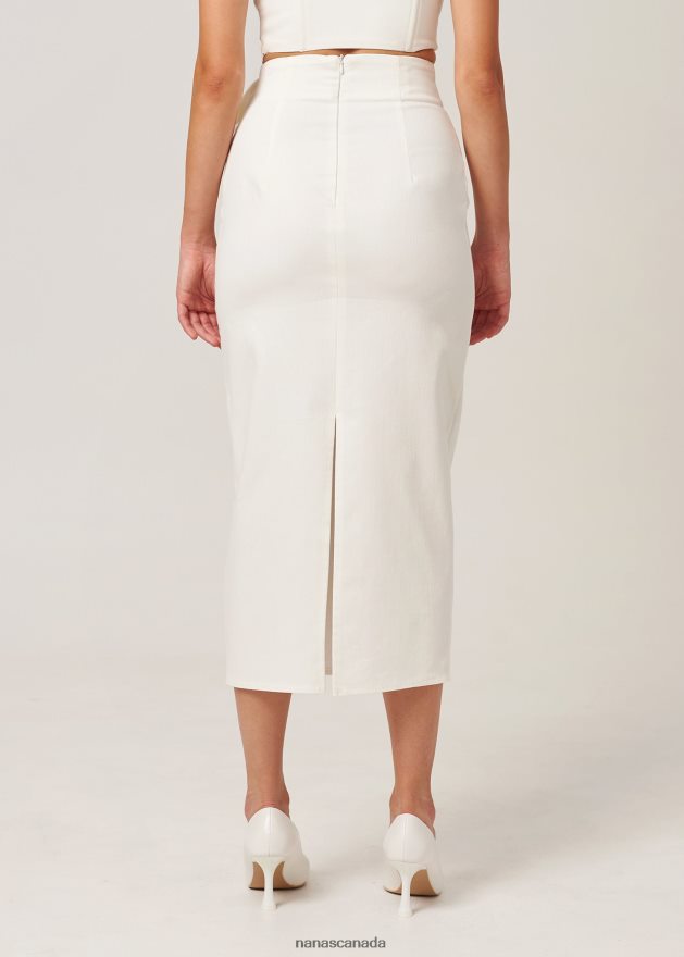 Nana's Canada Ecru Denim Milano Skirt V06HD2110