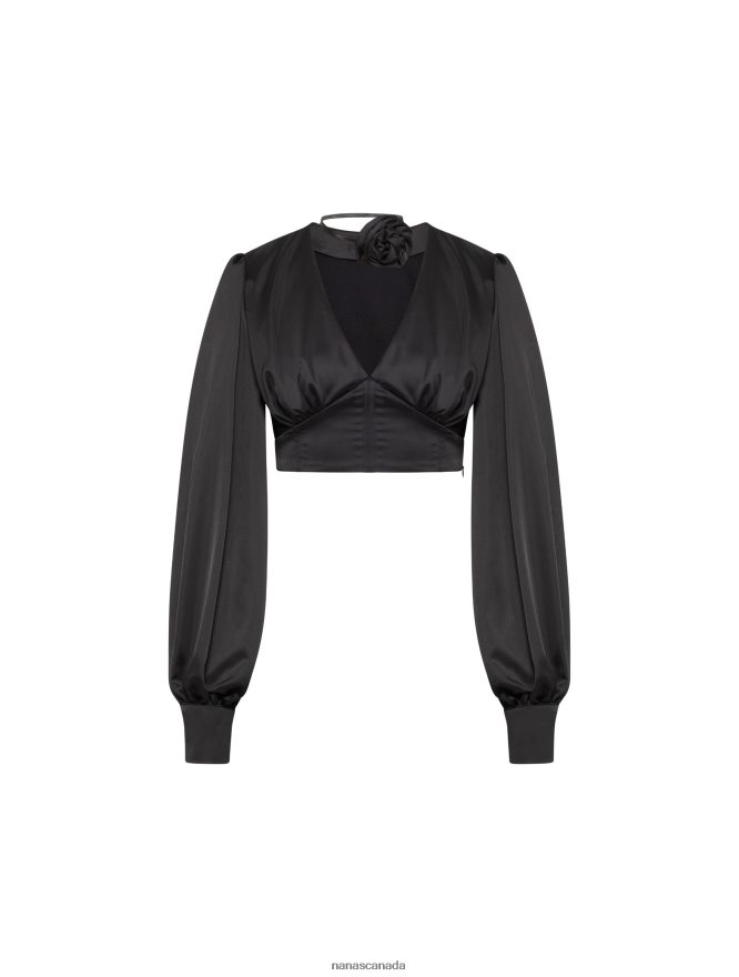 Nana's Canada Black Melrose Top V06HD2113