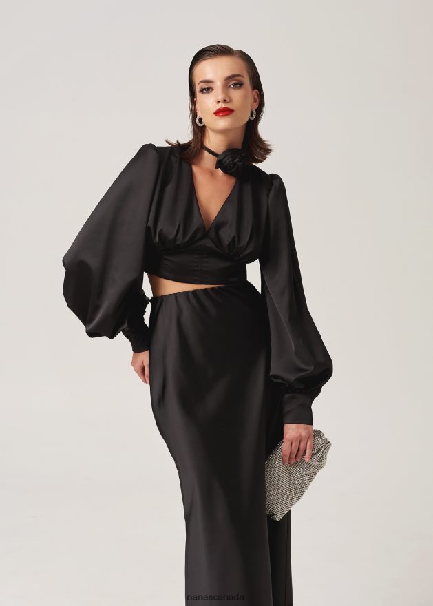 Nana's Canada Black Melrose Top V06HD2113