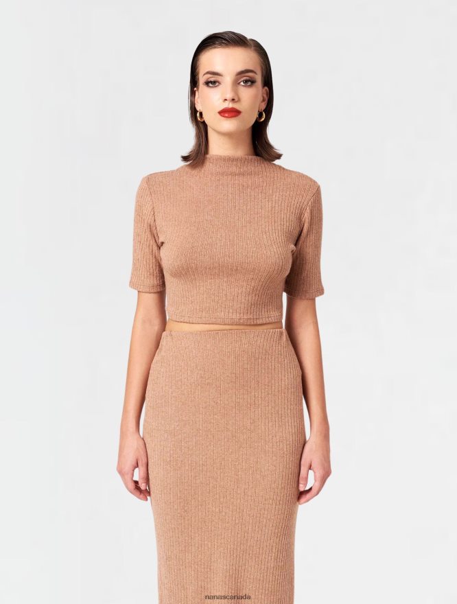 Nana's Canada Camel Sienna Top V06HD2158