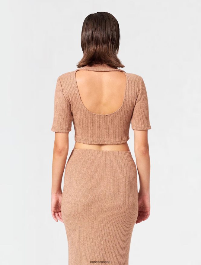 Nana's Canada Camel Sienna Top V06HD2158