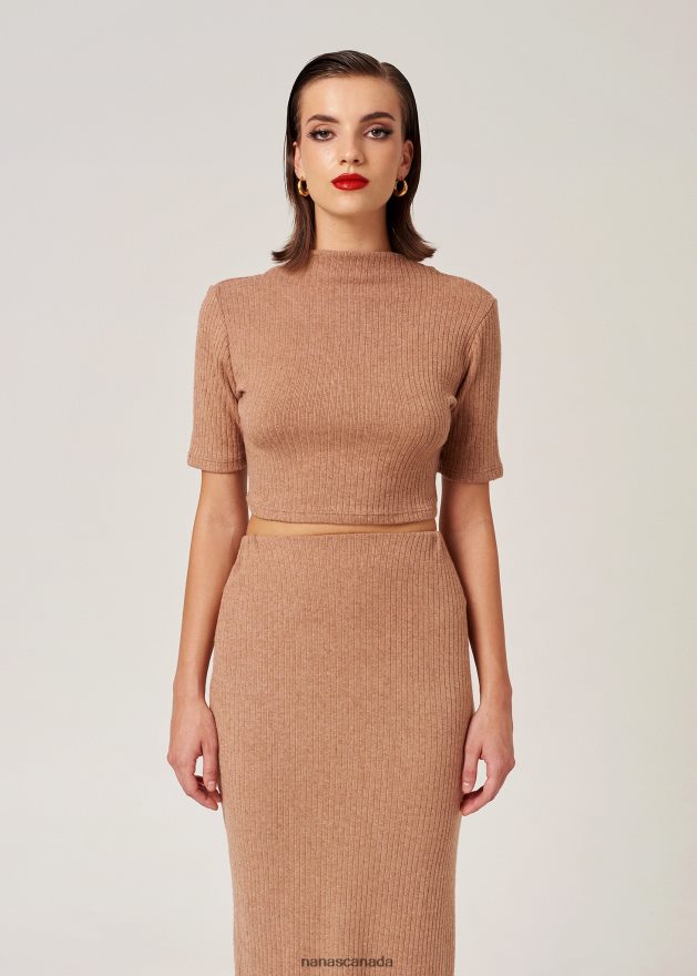 Nana's Canada Camel Sienna Top V06HD2158