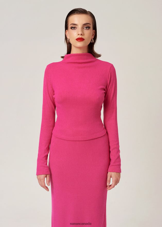 Nana's Canada Pink Maya Turtleneck V06HD2151