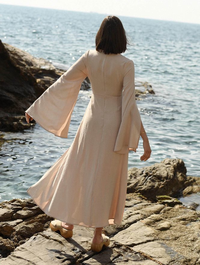 Nana's Canada Beige Athena Maxi Dress V06HD242