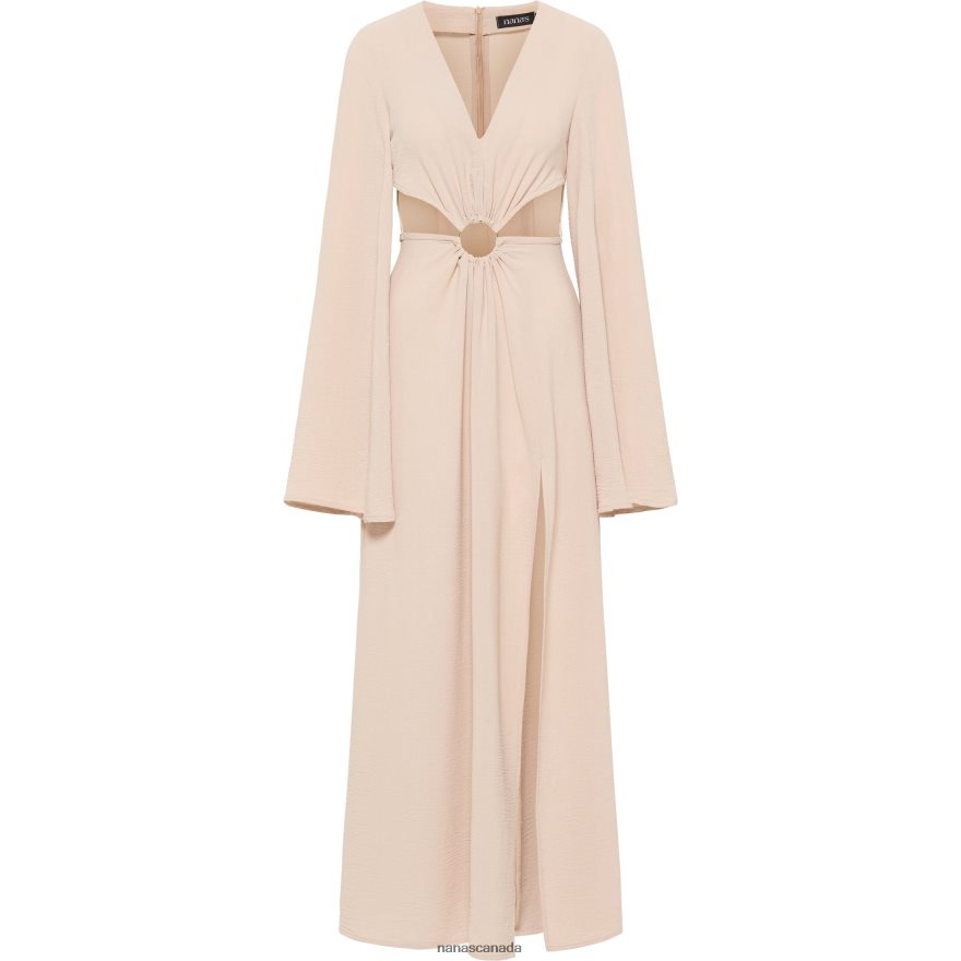 Nana's Canada Beige Athena Maxi Dress V06HD242