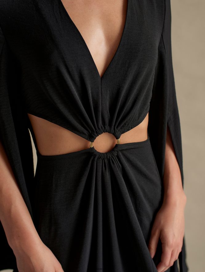 Nana's Canada Black Athena Maxi Dress V06HD244