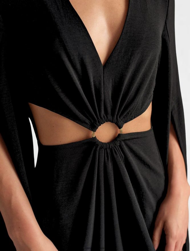 Nana's Canada Black Athena Maxi Dress V06HD244