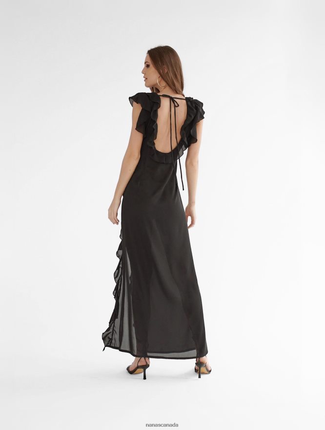 Nana's Canada Black Avani Maxi Dress V06HD245