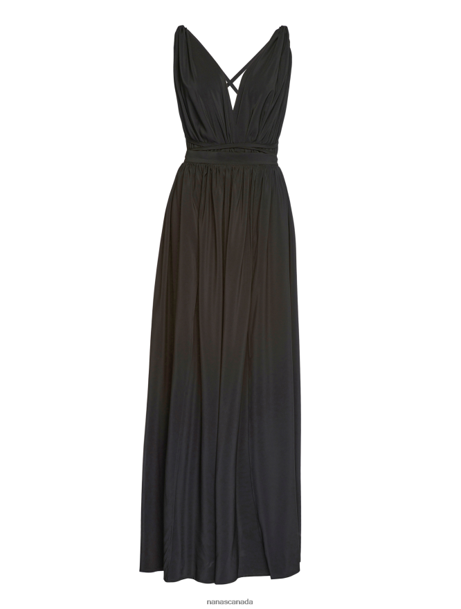 Nana's Canada Black Cara Maxi Dress V06HD254