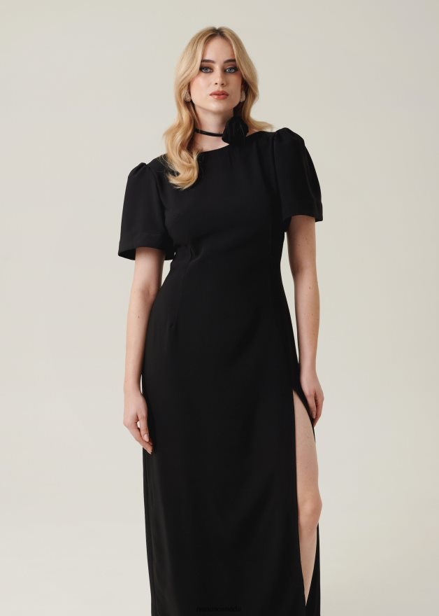 Nana's Canada Black Celine Maxi Dress V06HD24