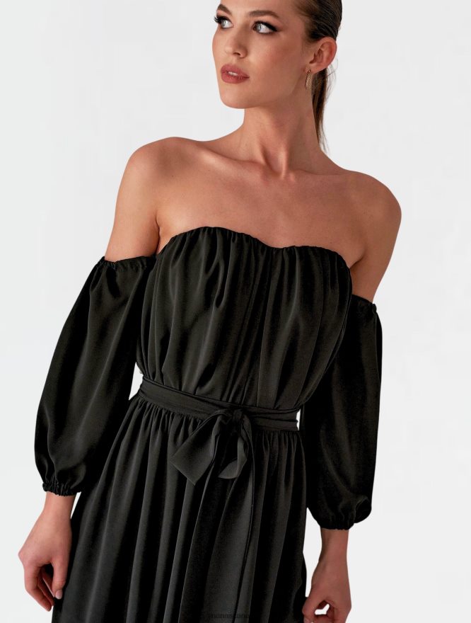 Nana's Canada Black Xenia Maxi Dress V06HD259