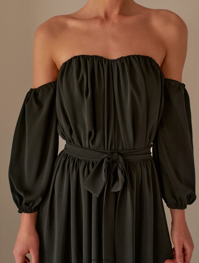 Nana's Canada Black Xenia Maxi Dress V06HD259