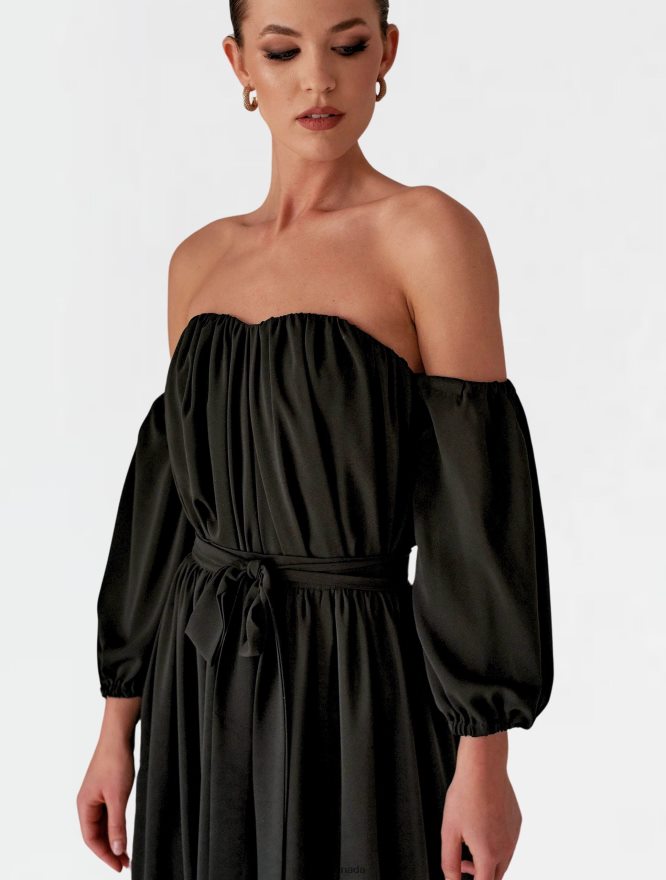 Nana's Canada Black Xenia Maxi Dress V06HD259