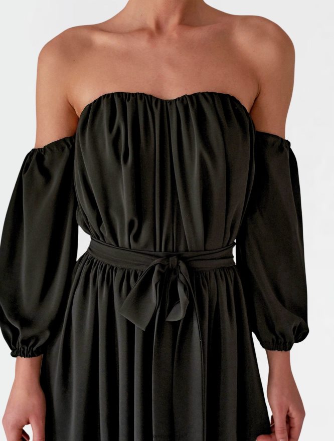 Nana's Canada Black Xenia Maxi Dress V06HD259