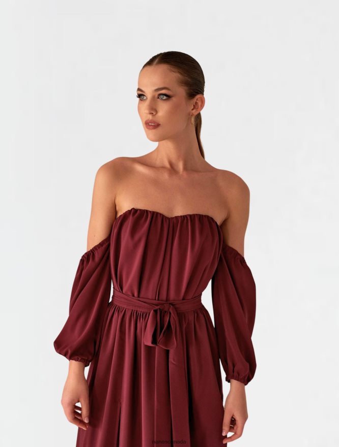Nana's Canada Classic Burgundy Xenia Maxi Dress V06HD260