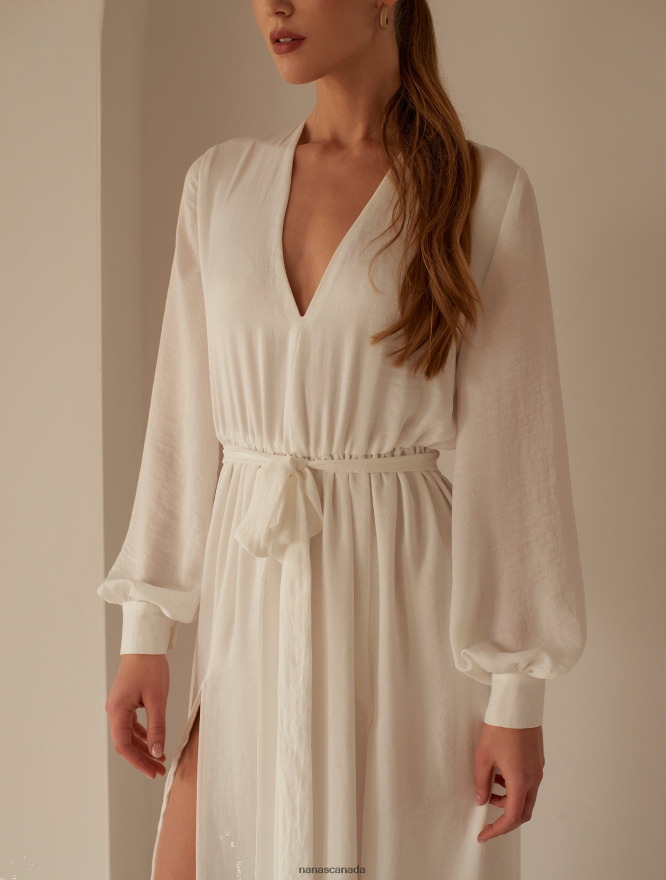 Nana's Canada Ecru Aphrodite Maxi Dress V06HD261