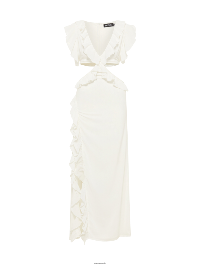 Nana's Canada Ecru Costanza Maxi Dress V06HD241