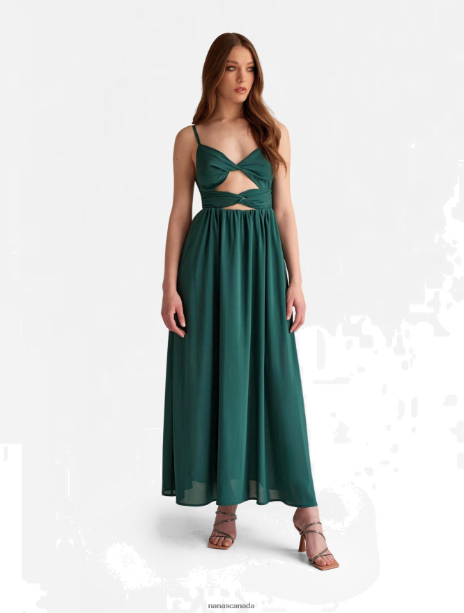 Nana's Canada Emerald Green Amelia Maxi Dress V06HD287