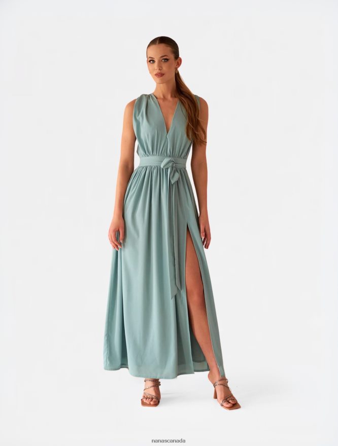 Nana's Canada Iceberg Green Ella Maxi Dress V06HD256