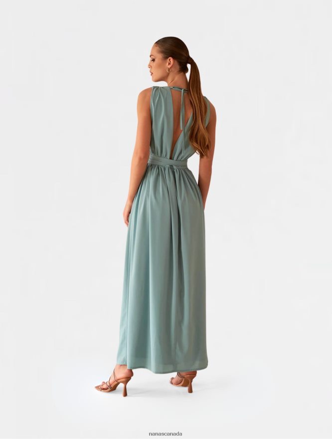 Nana's Canada Iceberg Green Ella Maxi Dress V06HD256