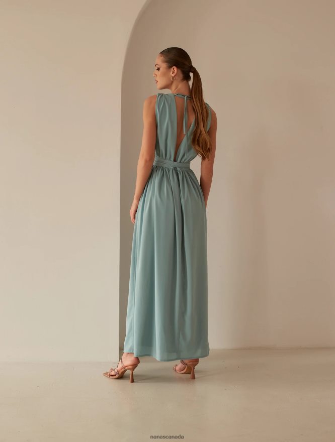 Nana's Canada Iceberg Green Ella Maxi Dress V06HD256