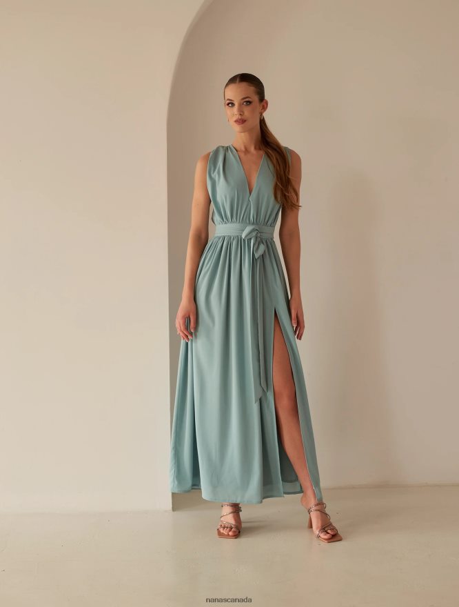 Nana's Canada Iceberg Green Ella Maxi Dress V06HD256