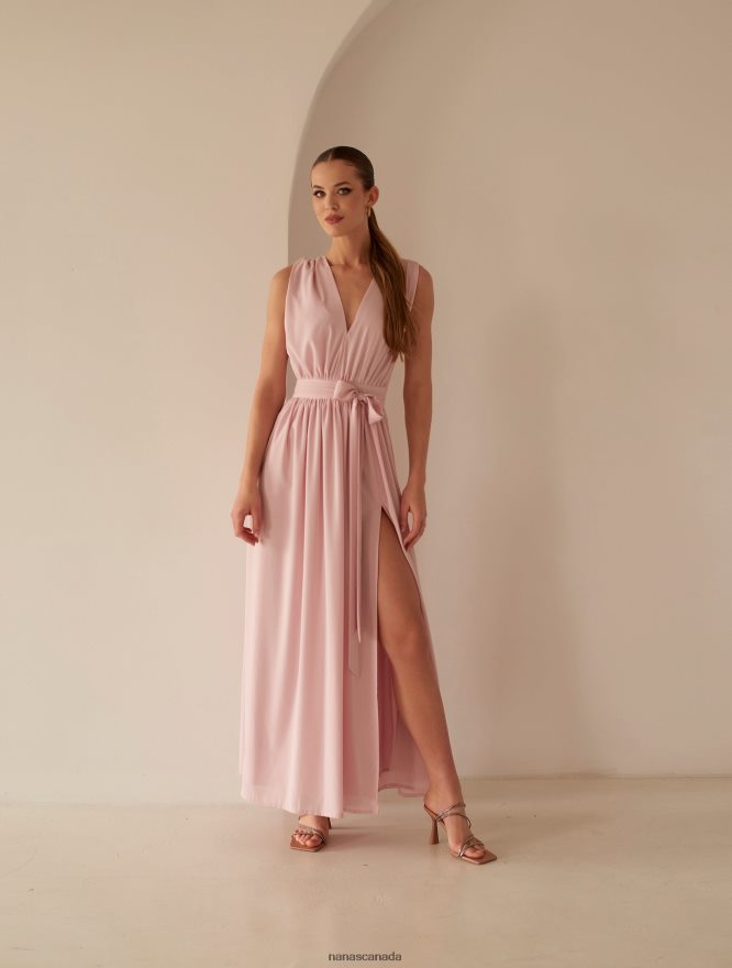 Nana's Canada Light Pink Ella Maxi Dress V06HD257