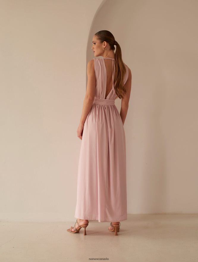 Nana's Canada Light Pink Ella Maxi Dress V06HD257