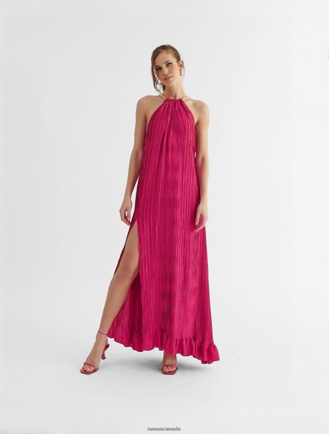 Nana's Canada Pink Rhea Maxi Dress V06HD269