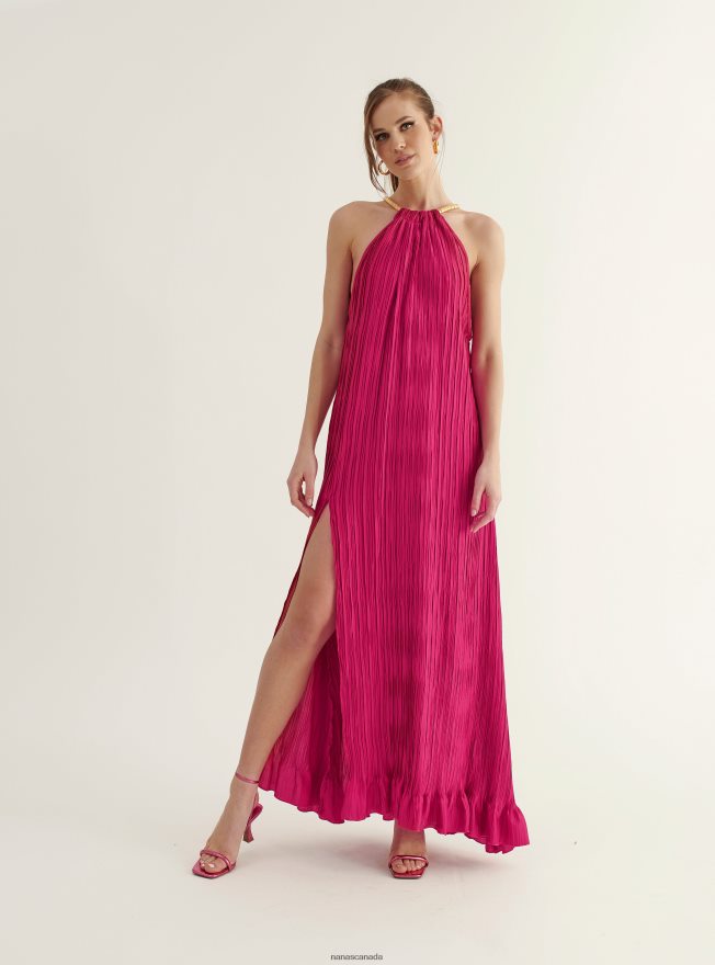 Nana's Canada Pink Rhea Maxi Dress V06HD269