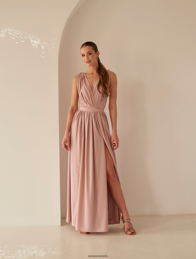 Nana's Canada Powder Pink Cara Maxi Dress V06HD253
