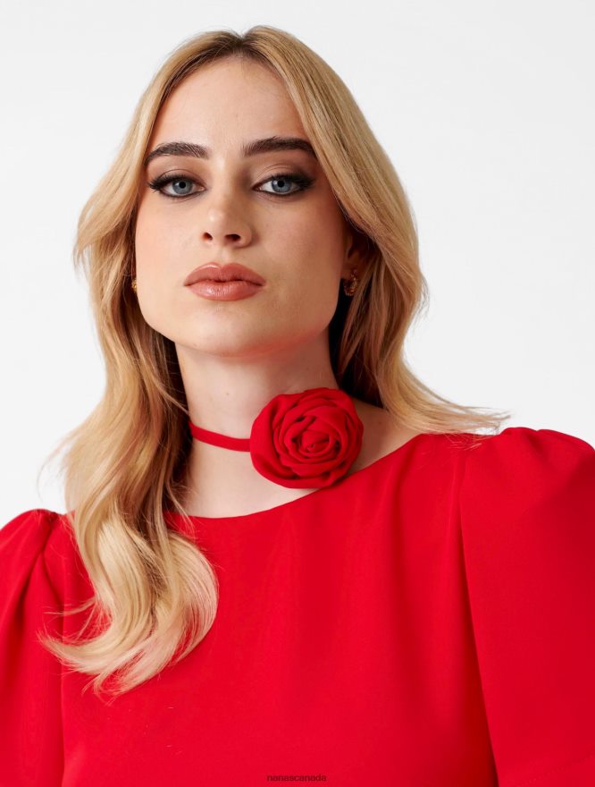 Nana's Canada Red Celine Maxi Dress V06HD21