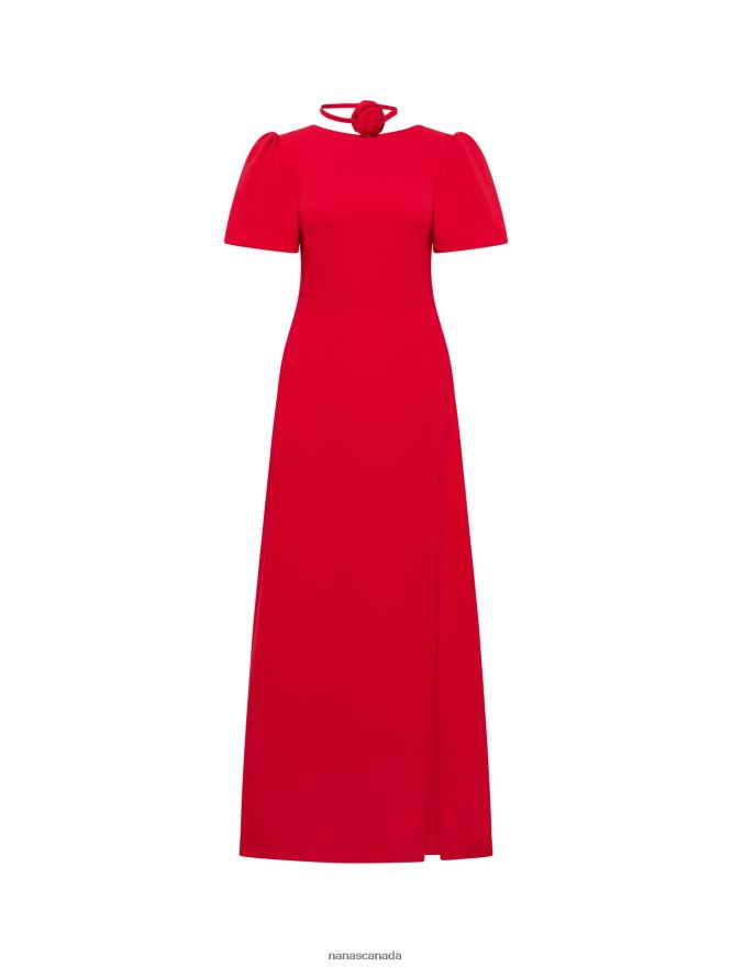 Nana's Canada Red Celine Maxi Dress V06HD21